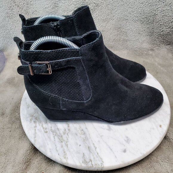 Alex Marie Shoes Womens Size 7 Daria Black Suede Ankle Boots - Picture 6 of 9